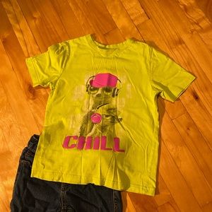 Lime green t-shirt 6X kid